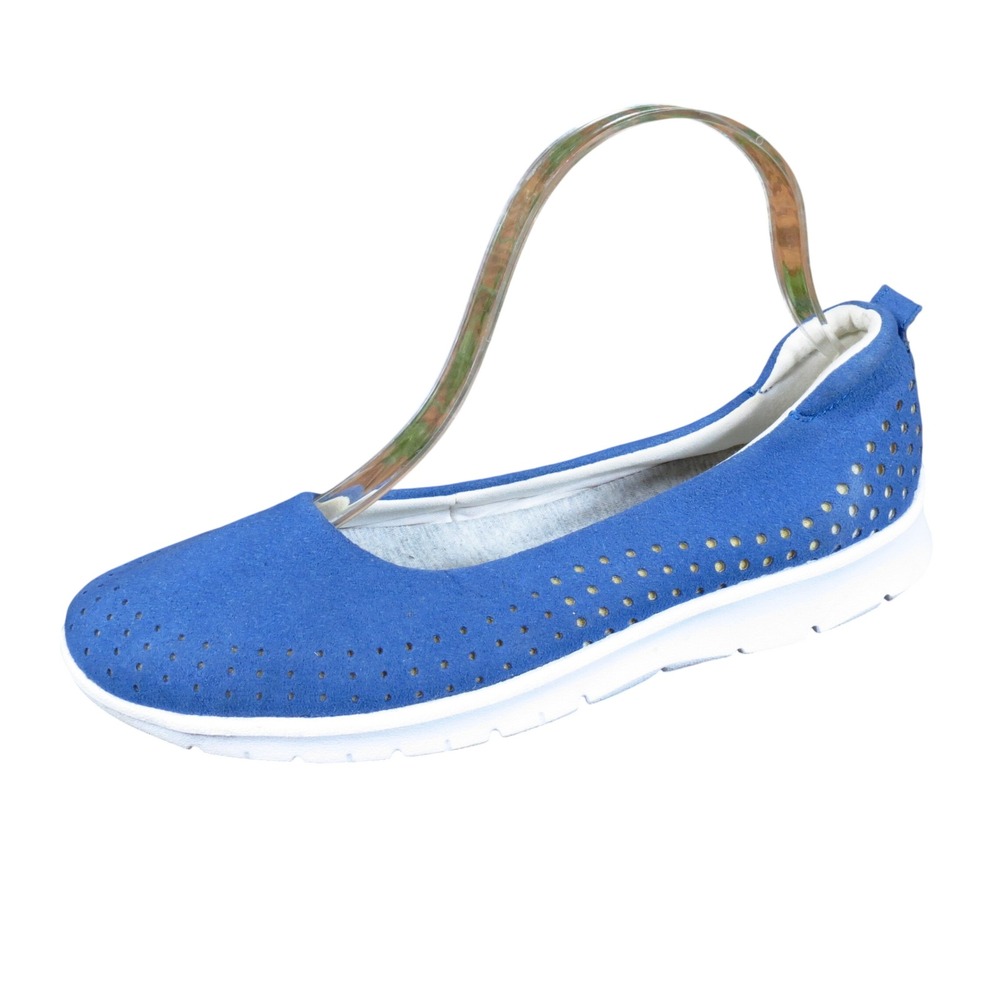 Clarks Step Allena Sea Women Slip On Sneakers Size 7 Casual Walking Blue Textile